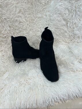 Kenneth Cole Reaction Black Women's Ankle Booties - Sleek Stretch Sock Design